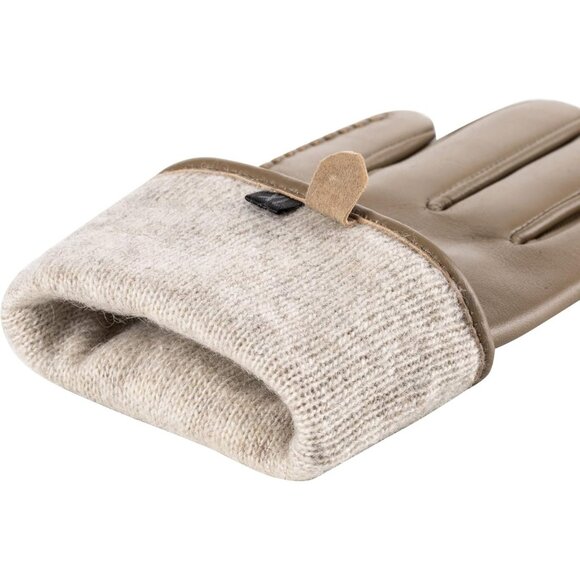 Women's Genuine Sheepskin Leather Gloves Winter Warm  Driving Dress Gloves Beige - Picture 5 of 7